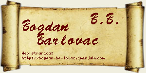 Bogdan Barlovac vizit kartica